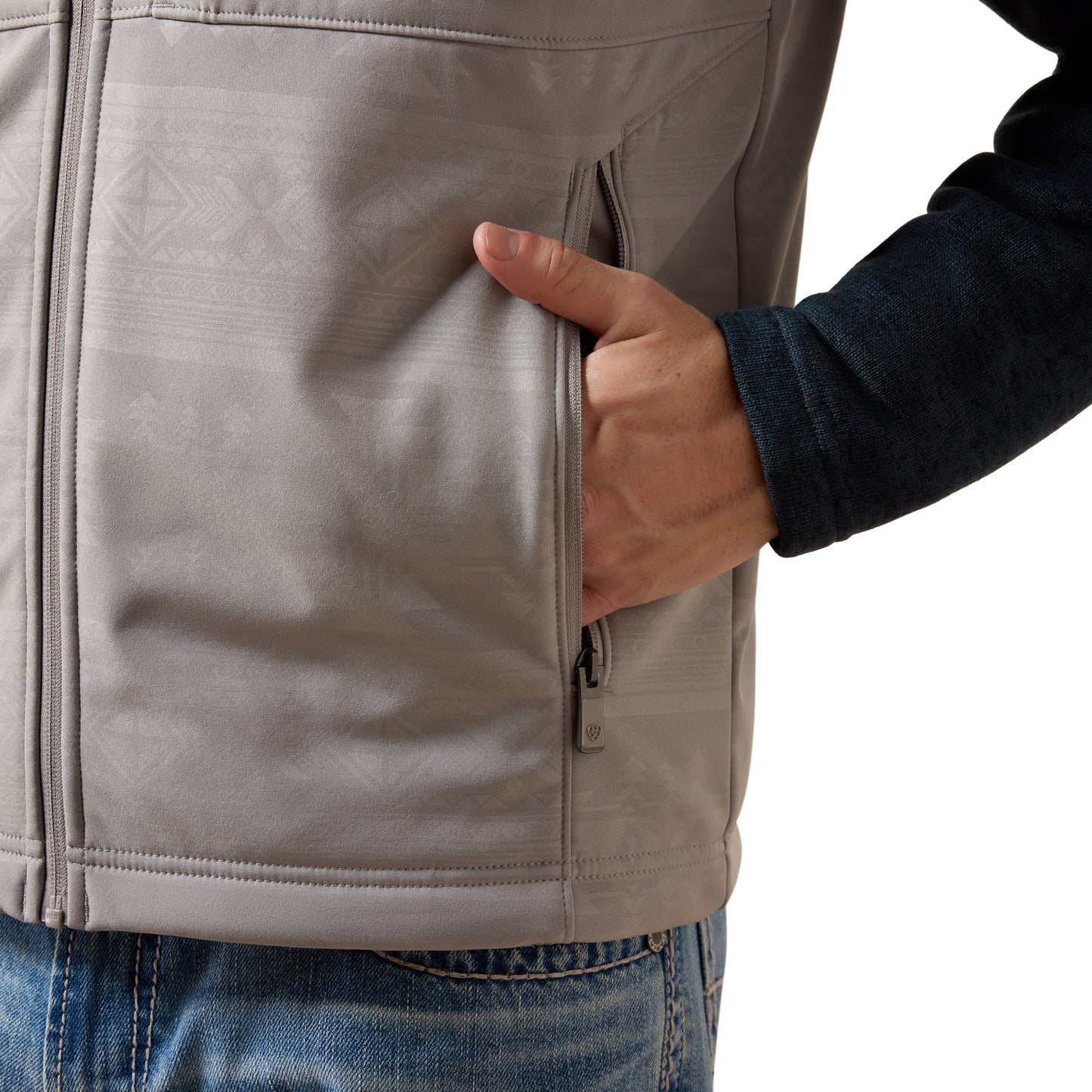 Ariat Men's Vernon Wet Weather Emboss Southwest Softshell Vest 10079430