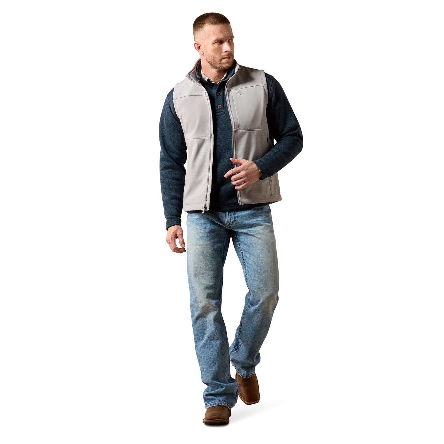 Ariat Men's Vernon Wet Weather Emboss Southwest Softshell Vest 10079430