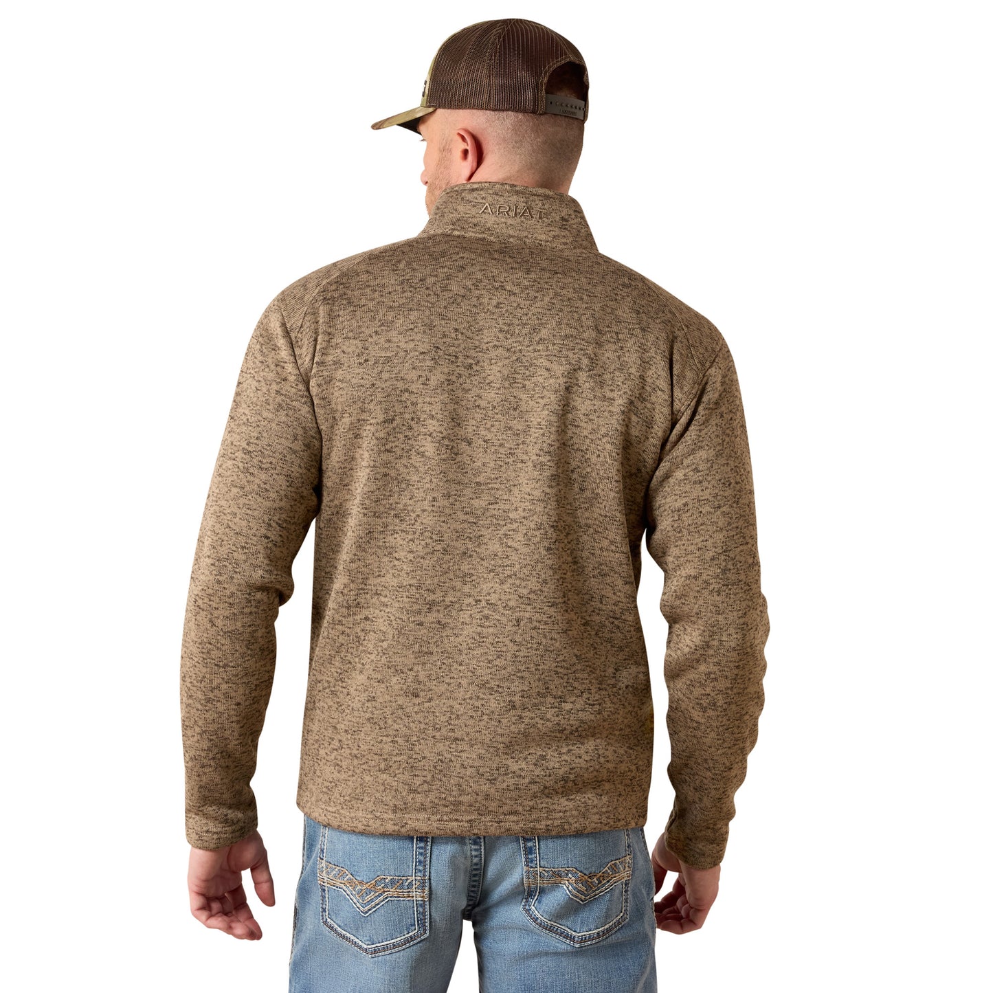 Ariat Men's Caldwell Savannah Tan 1/4 Zip Sweater 10079435