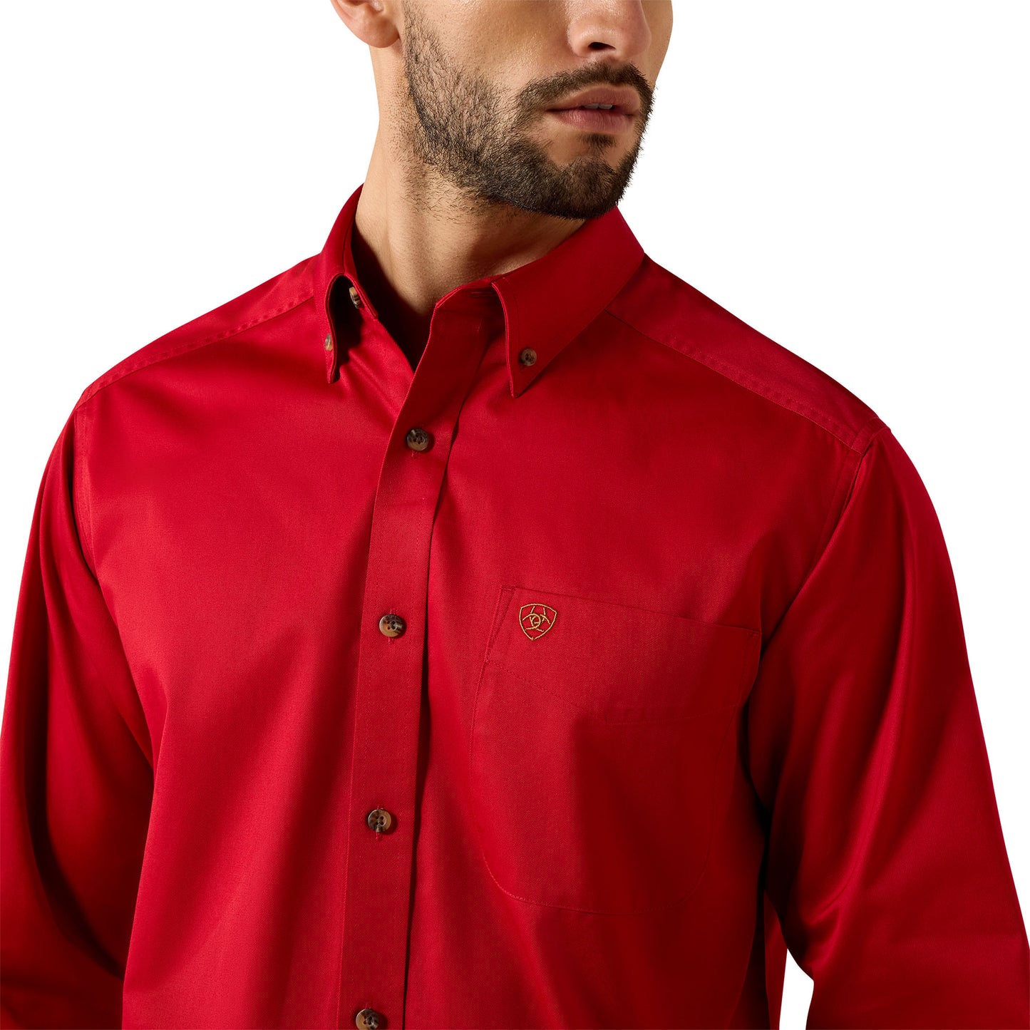 Ariat Men's Solid Twill Scarlet Sage Classic Fit Shirt 10079475