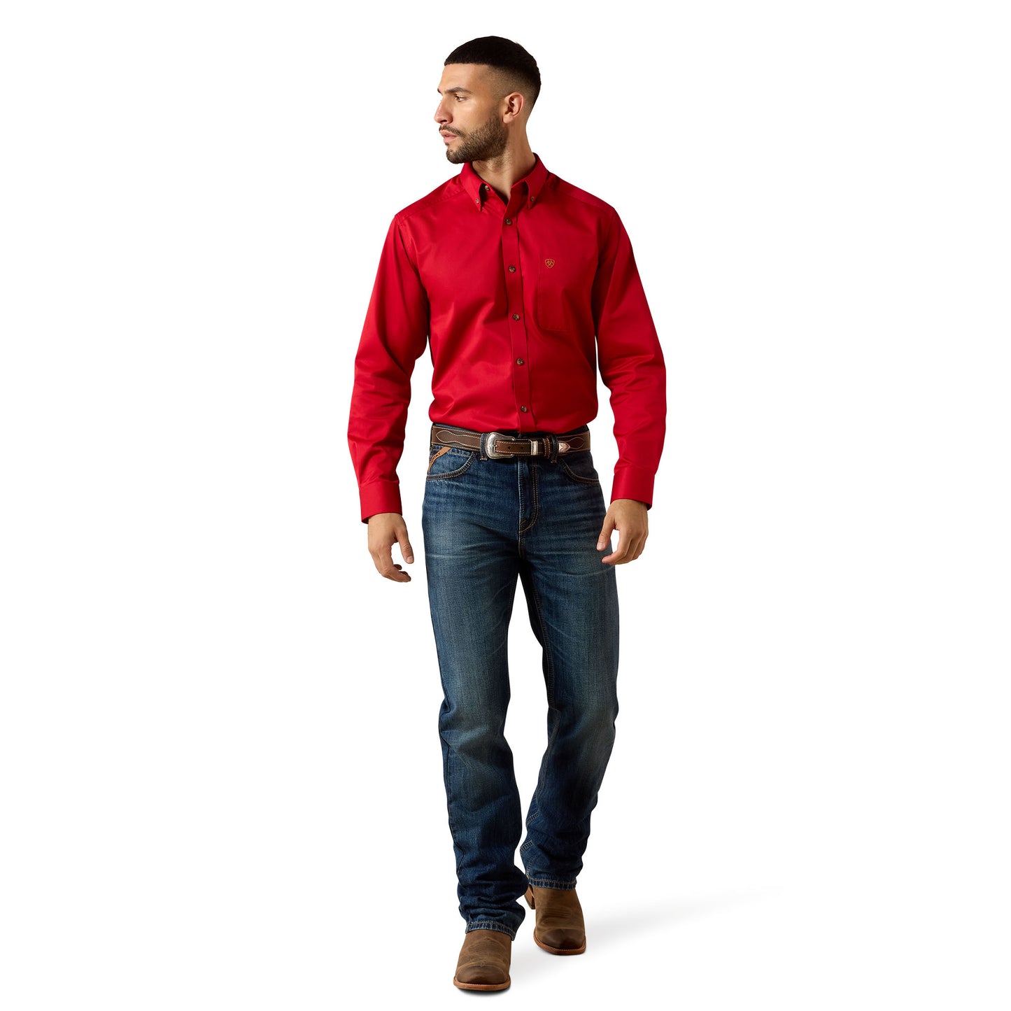 Ariat Men's Solid Twill Scarlet Sage Classic Fit Shirt 10079475