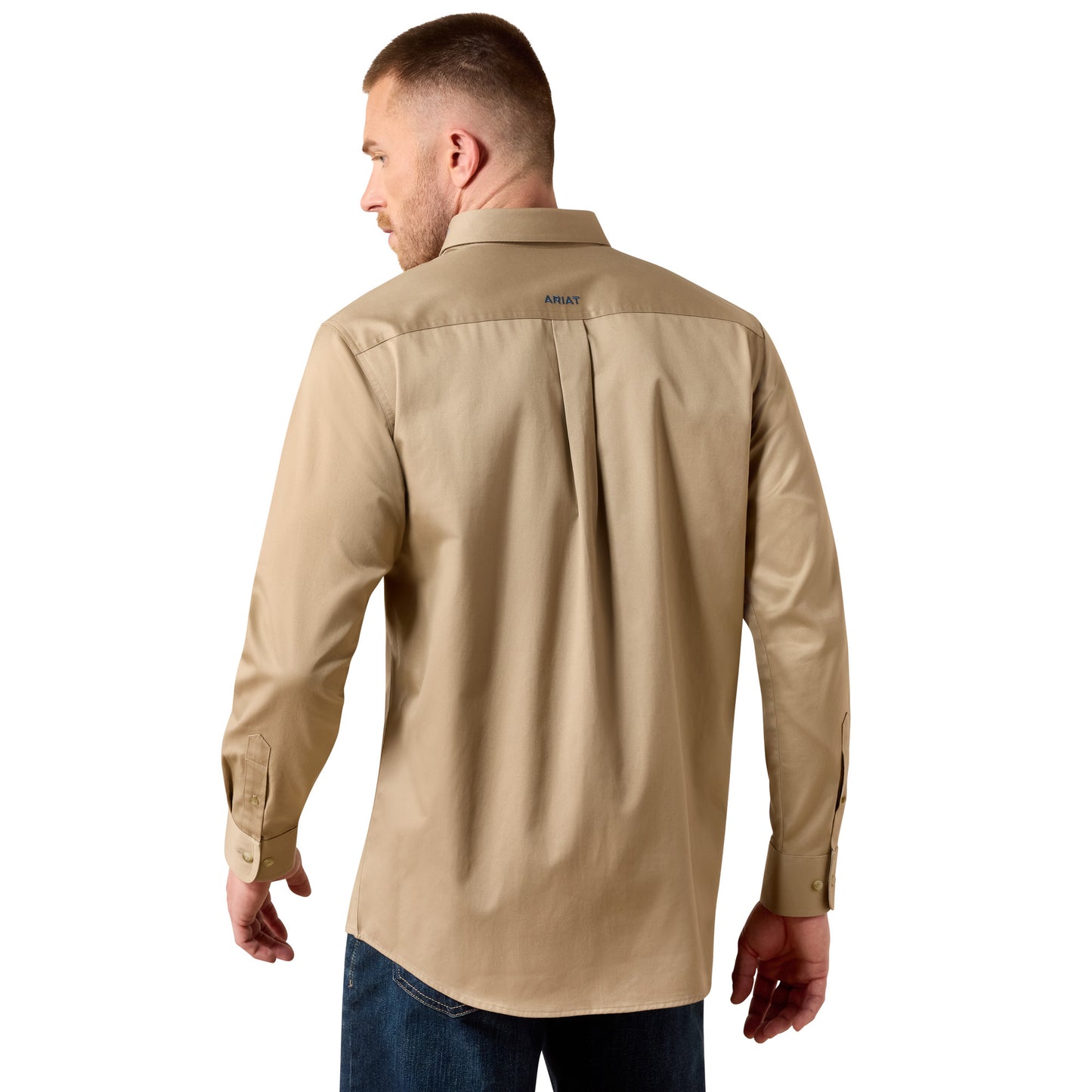 Ariat Men's Team Logo Twill Savannah Tan Classic Fit Shirt 10079478