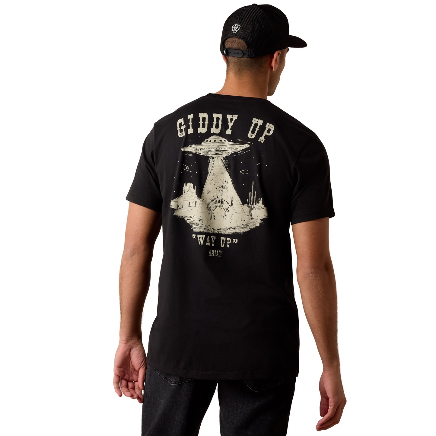 Ariat Men's Cowboy Way Up Graphic Black T-Shirt 10079500