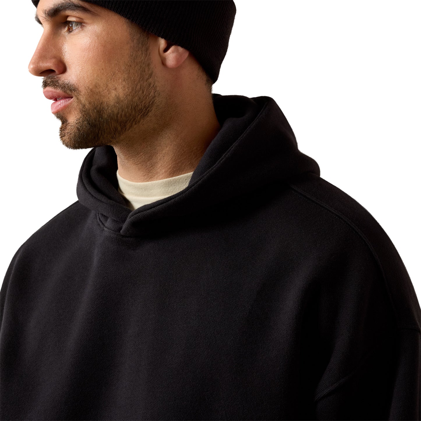 Ariat Men's ToughStock Washed Black Heavyweight Fleece Hoodie 10079504