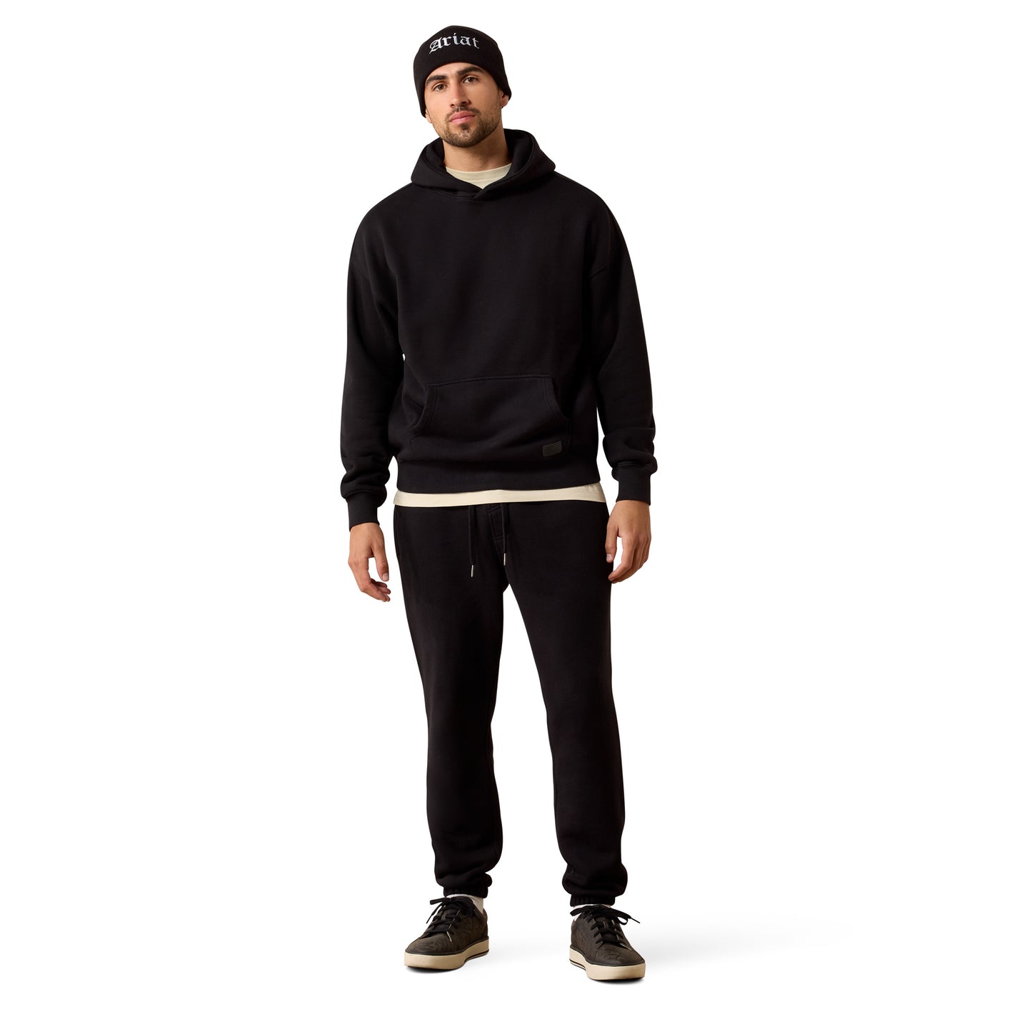 Ariat Men's ToughStock Washed Black Heavyweight Fleece Hoodie 10079504
