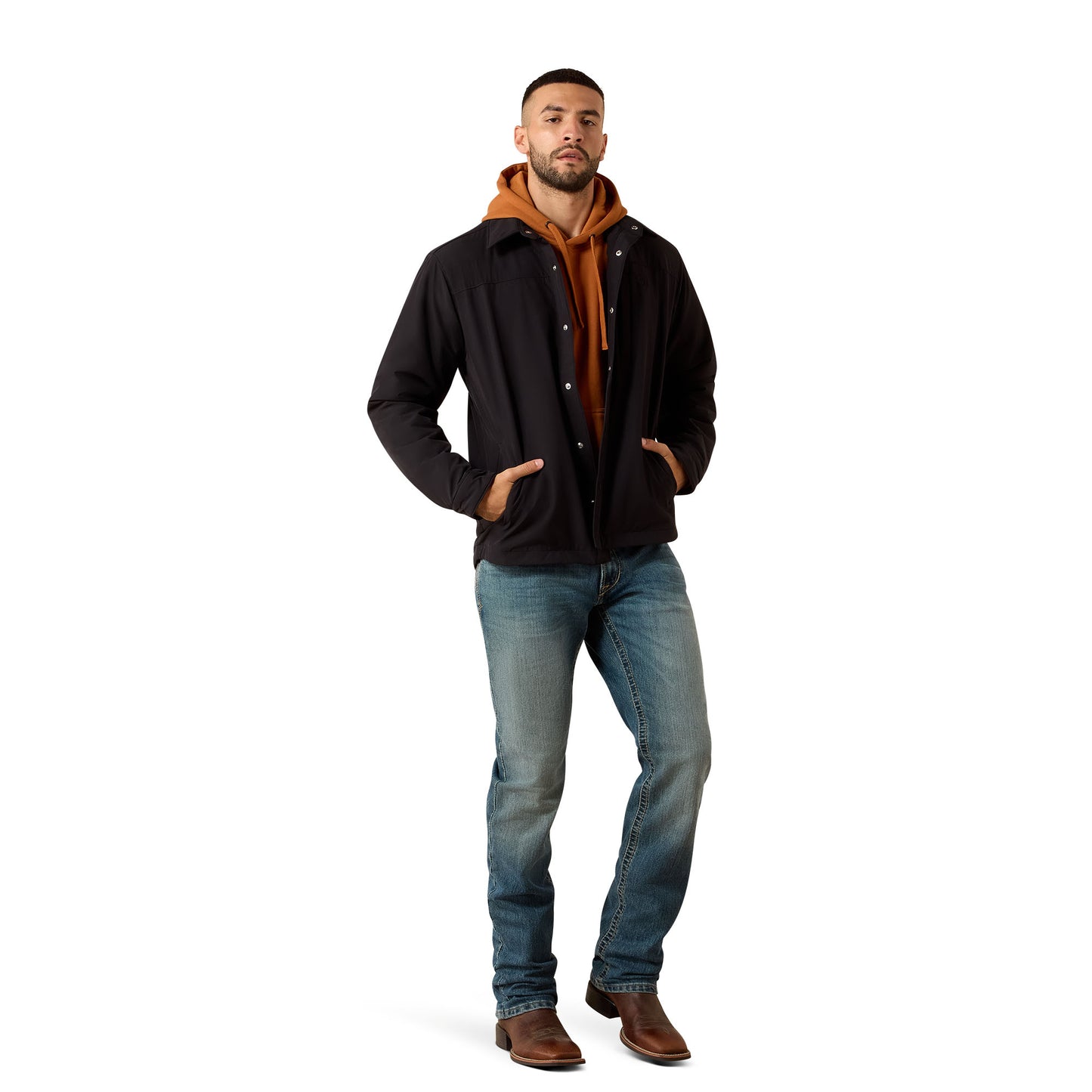 Ariat Men's Stretchshell Black Shirt Jacket  10079505