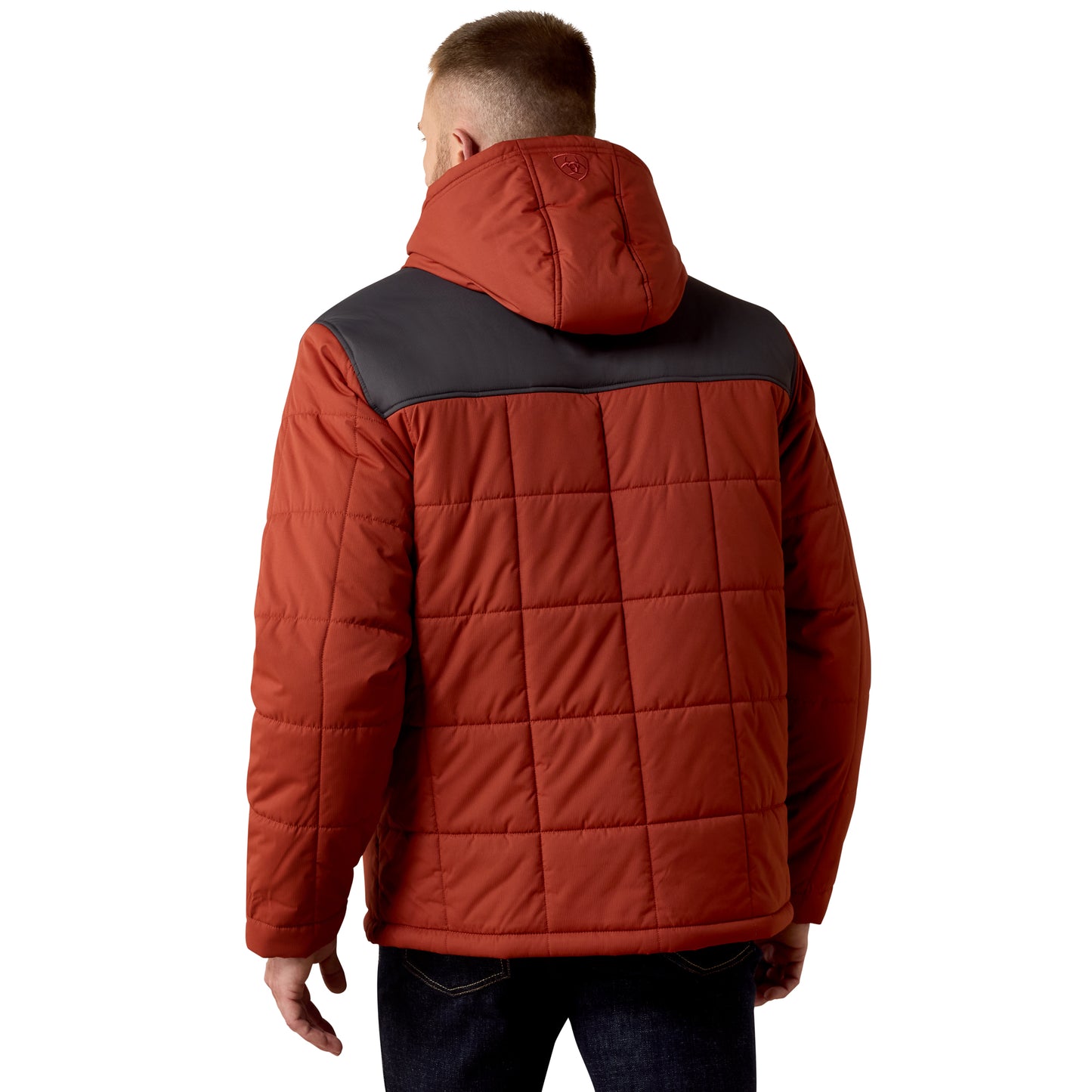 Ariat Men's Crius Hooded Burnt Henna & Phantom Insulated Jacket 10079513