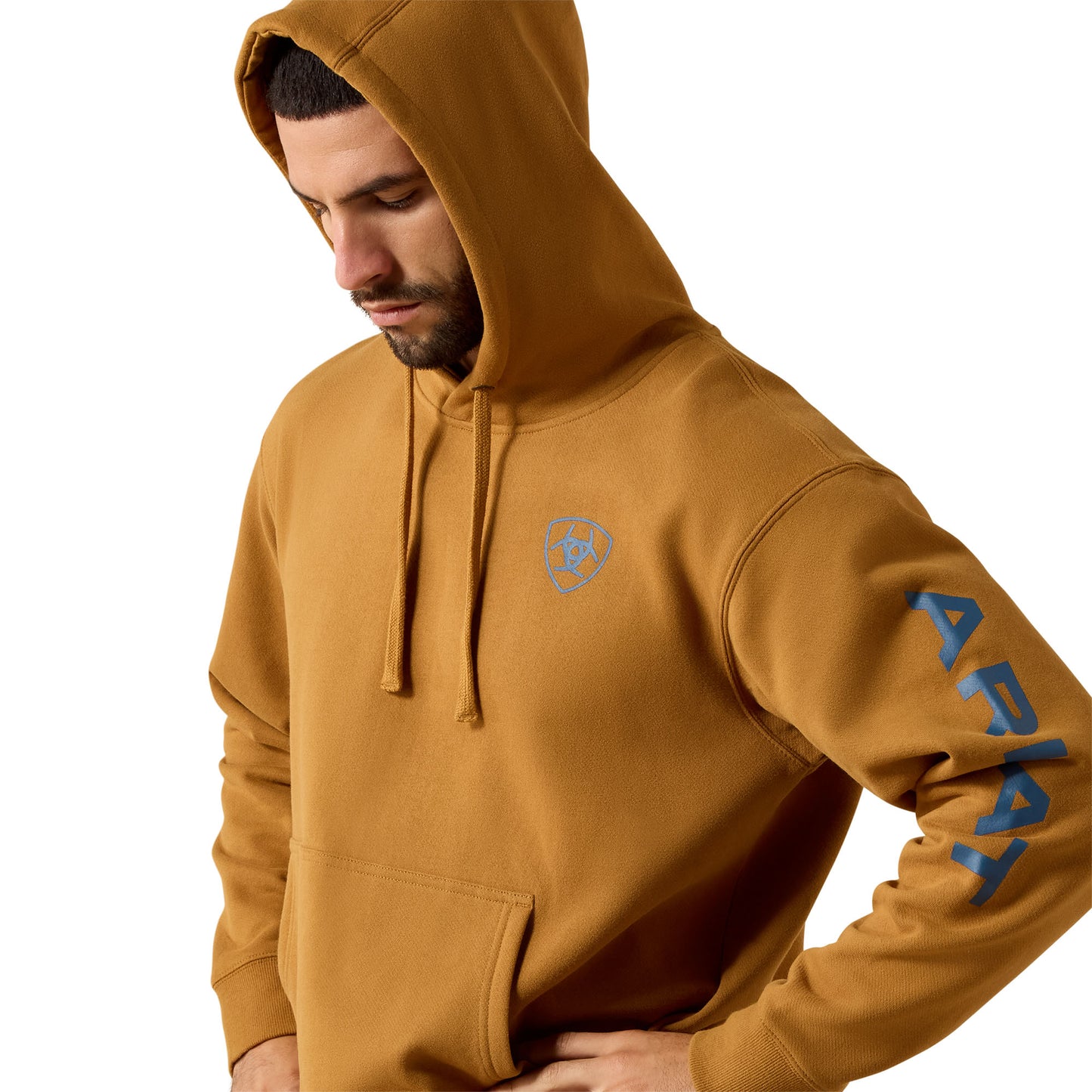 Ariat Men's Bone Brown Logo Hoodie 10079528