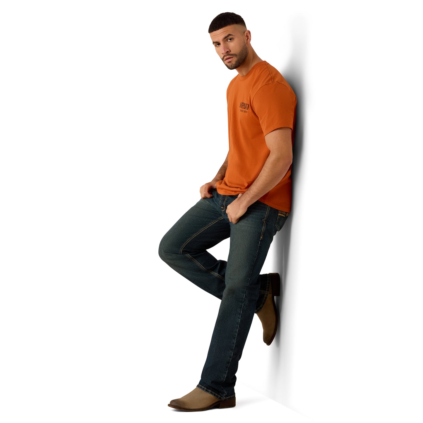 Ariat Men's Tough As Leather Bombay Brown T-Shirt 10079530