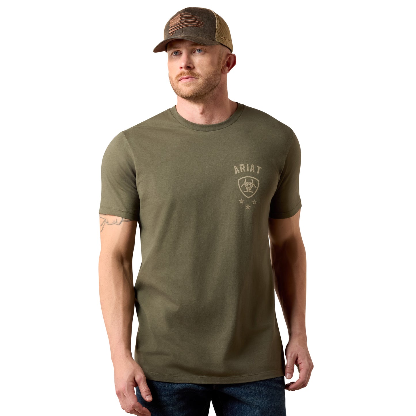 Ariat Men's Eagle Thunder Army Green T-Shirt 10079541