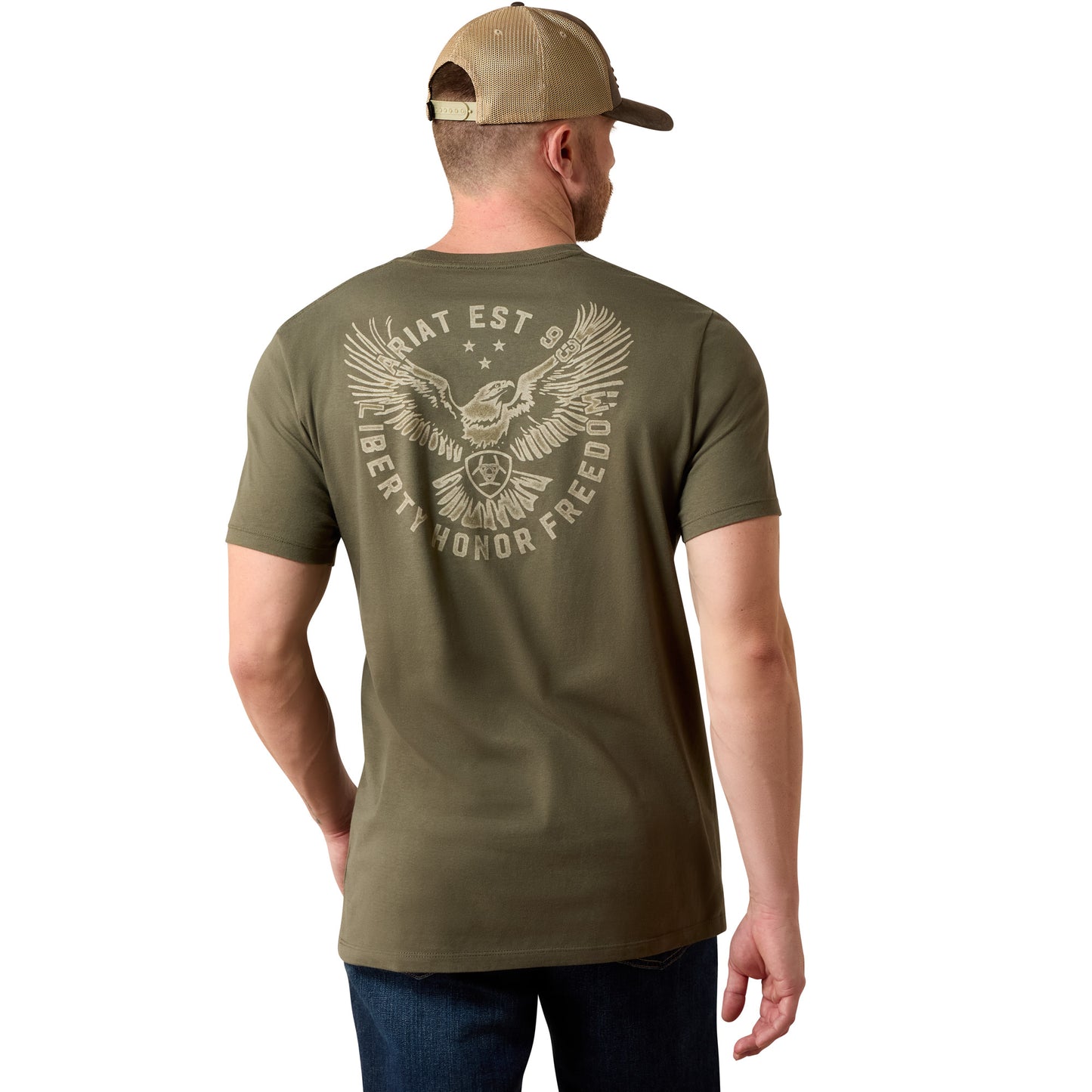 Ariat Men's Eagle Thunder Army Green T-Shirt 10079541