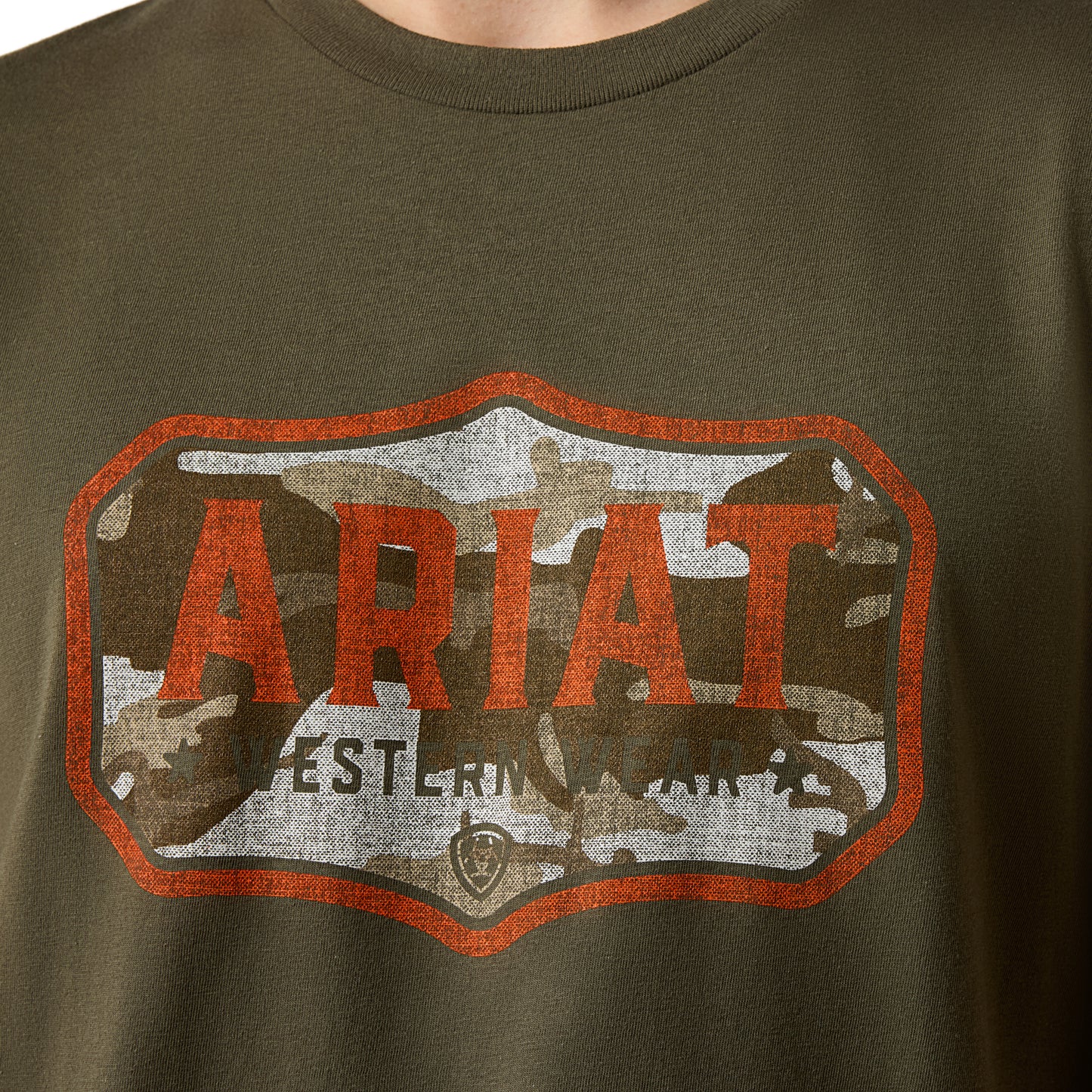 Ariat Men's Wild Creek Camo Army Green Graphic T-Shirt 10079542