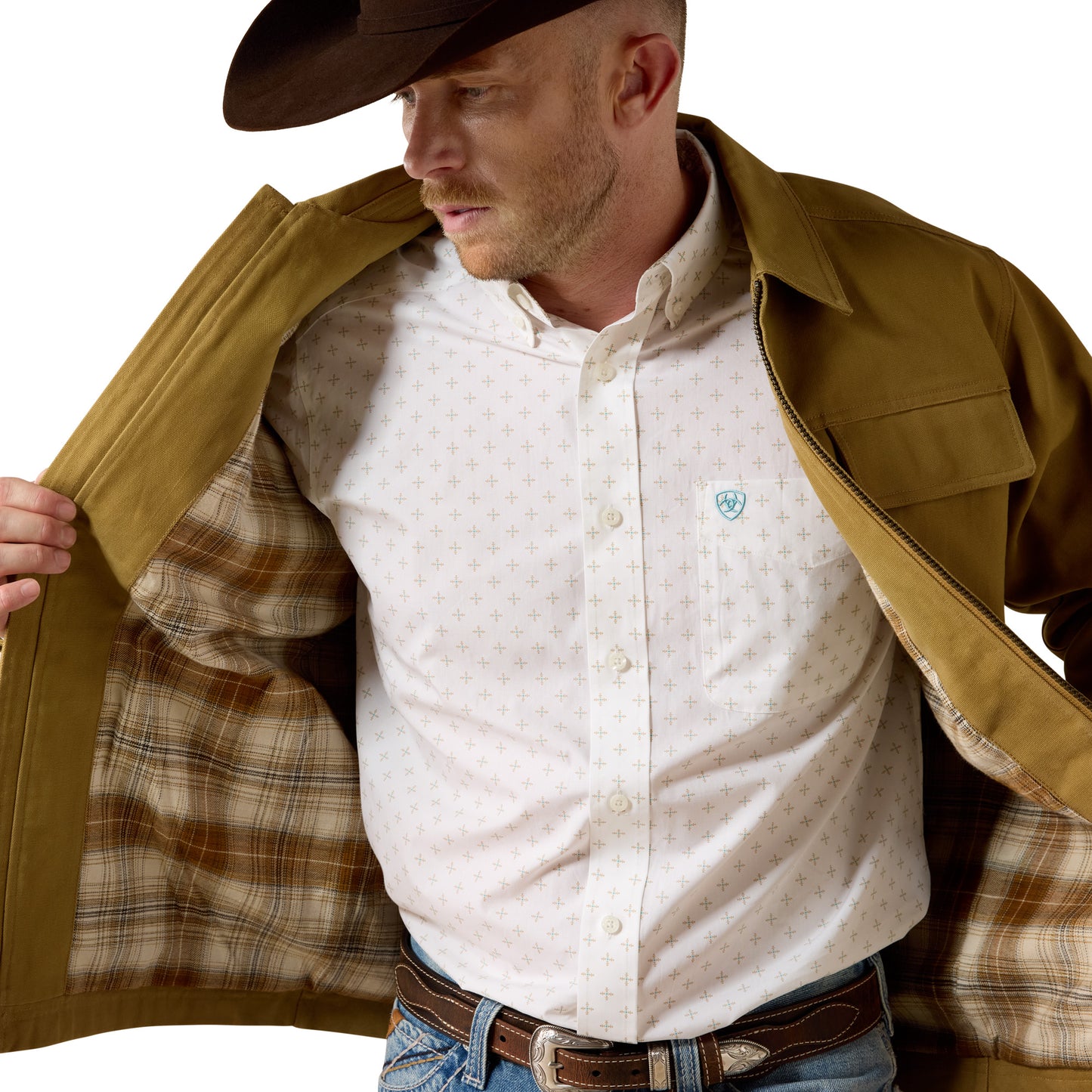 Ariat Men's Antique Bronze Full Zip Barn Jacket 10079555