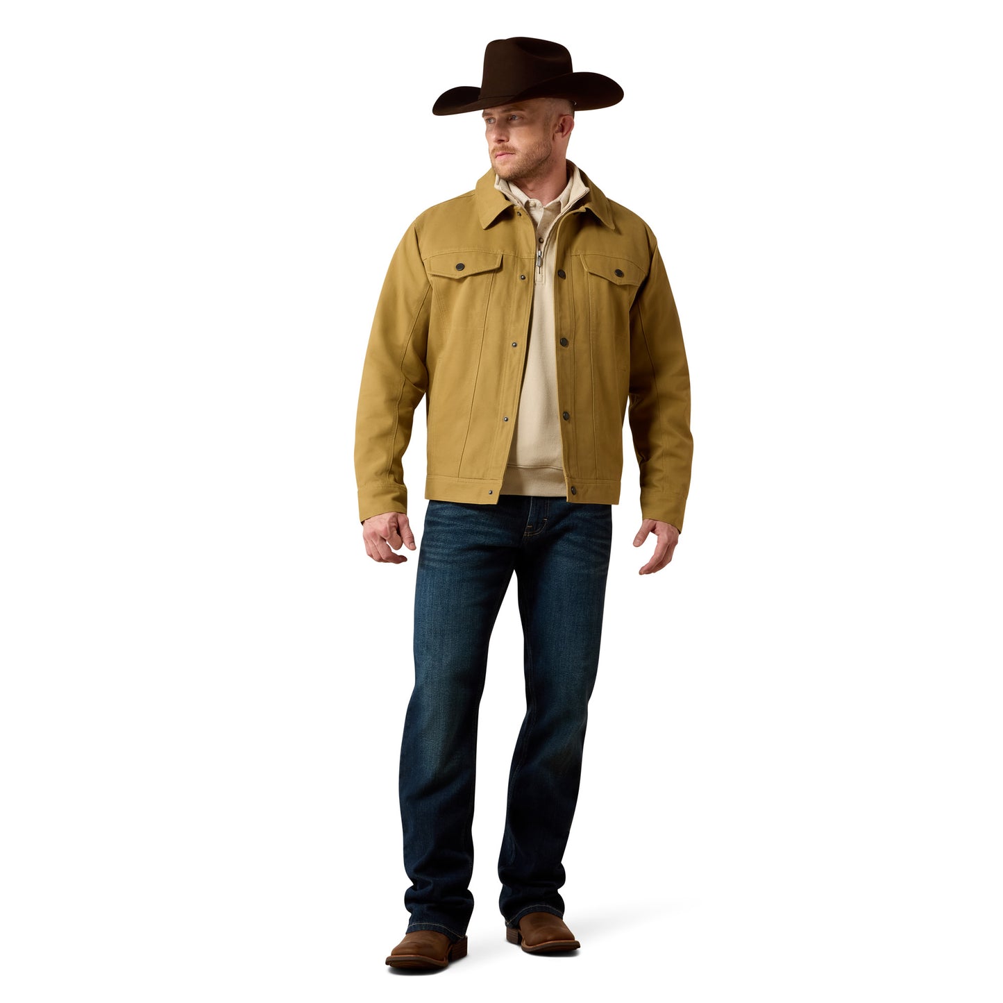Ariat Men's Canvas Rancher Antique Bronze Trucker Jacket 10079556