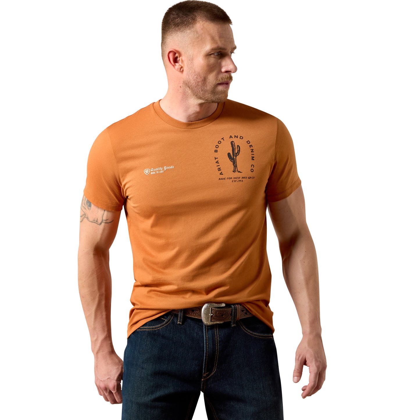 Ariat Men's Tobacco Tough Adobe Orange Graphic T-Shirt 10079568