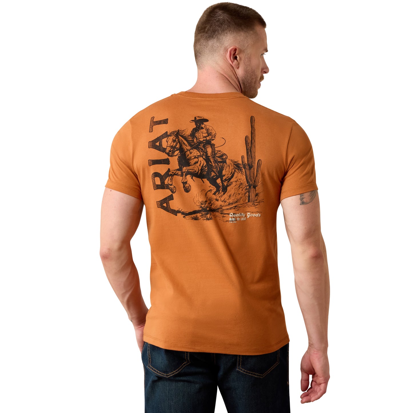 Ariat Men's Tobacco Tough Adobe Orange Graphic T-Shirt 10079568