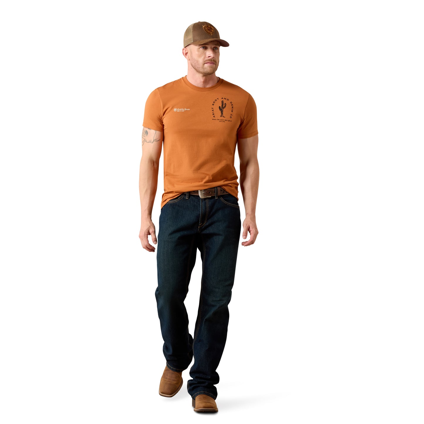 Ariat Men's Tobacco Tough Adobe Orange Graphic T-Shirt 10079568