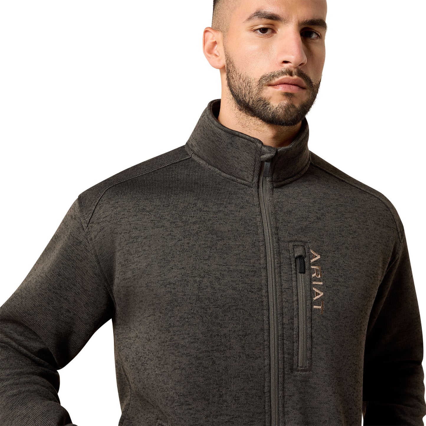 Ariat Men's Caldwell Beluga Full Zip Fleece Sweater 10079580