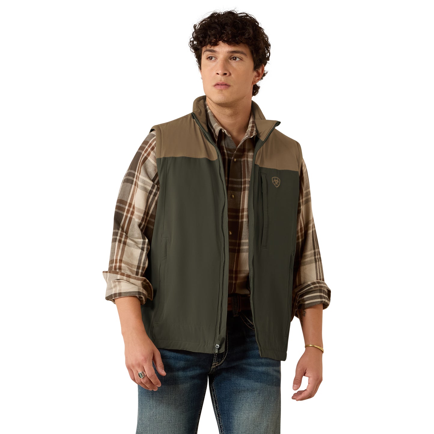Ariat Men's Pioneer Forest Night StretchShell Vest 10079590