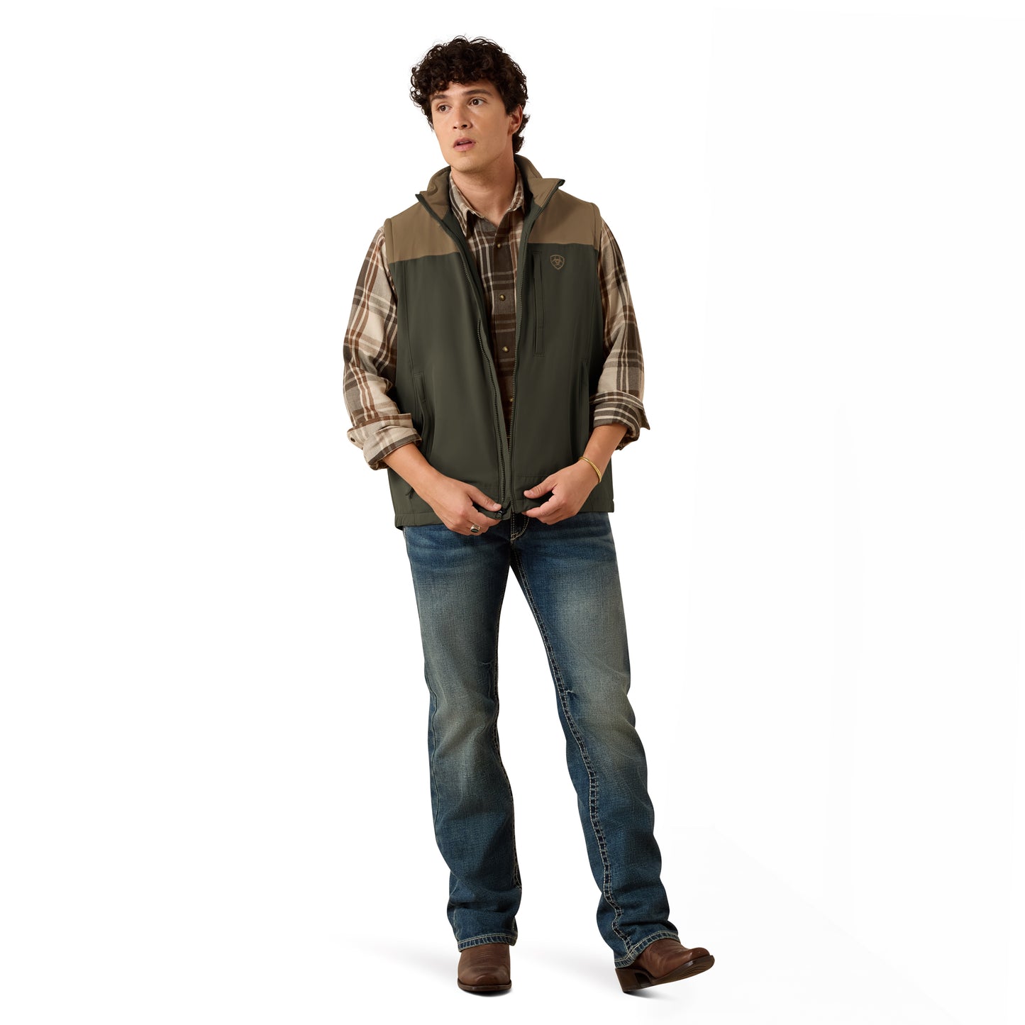 Ariat Men's Pioneer Forest Night StretchShell Vest 10079590