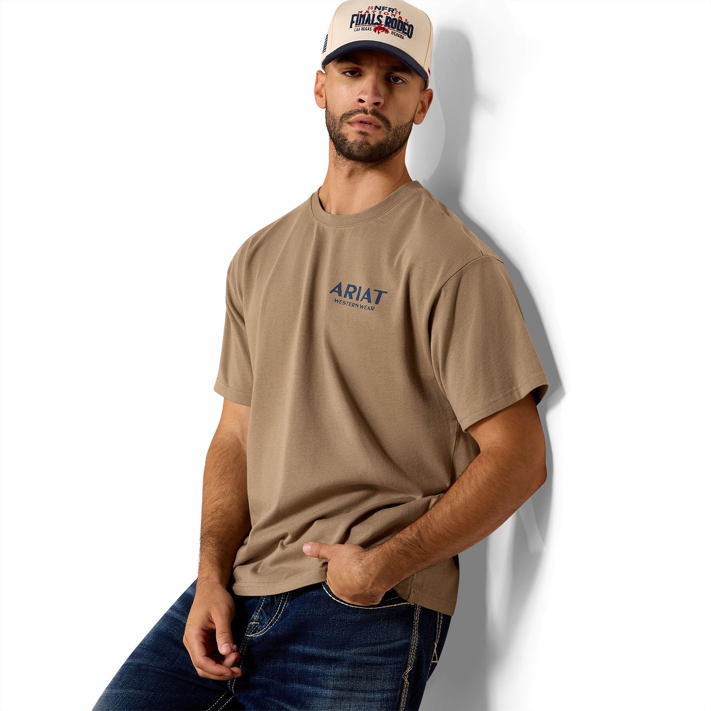 Ariat Men's Real Cowboy Desert Taupe ToughStock Boxy T-Shirt 10079594