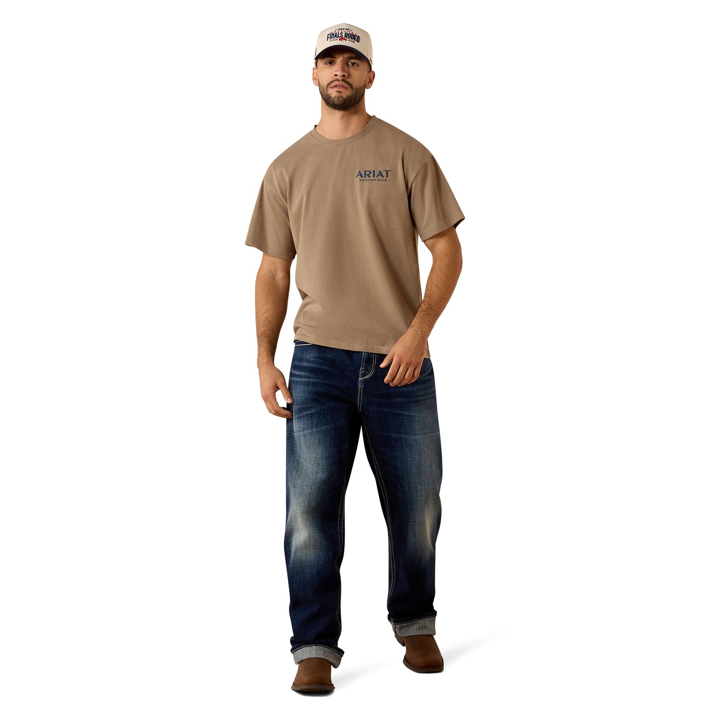 Ariat Men's Real Cowboy Desert Taupe ToughStock Boxy T-Shirt 10079594