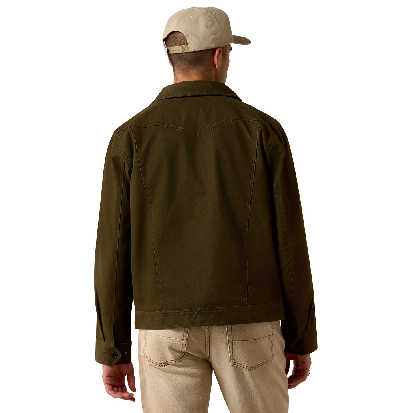 Ariat Men's Canvas Rancher Desert Sand Khaki Trucker Jacket 10079595