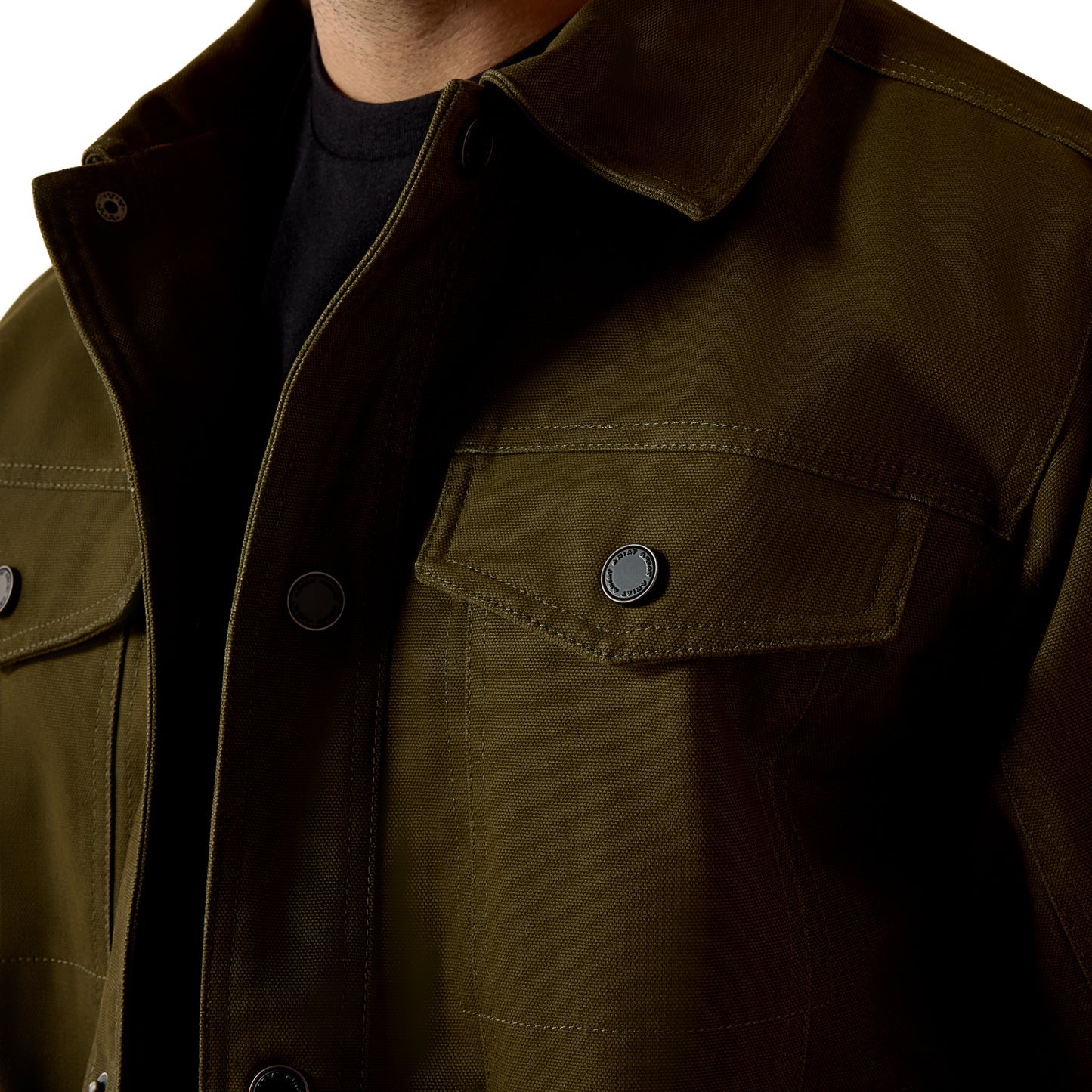 Ariat Men's Canvas Rancher Desert Sand Khaki Trucker Jacket 10079595
