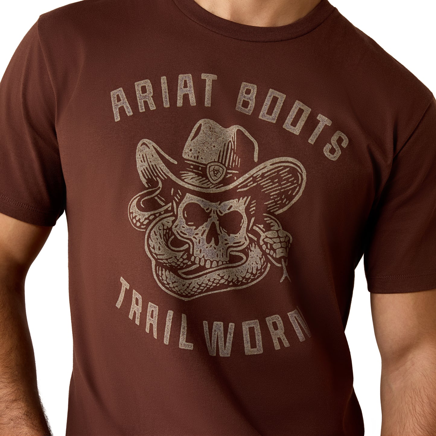 Ariat Men's Desert Skull Deep Mahogany Graphic T-Shirt 10079598