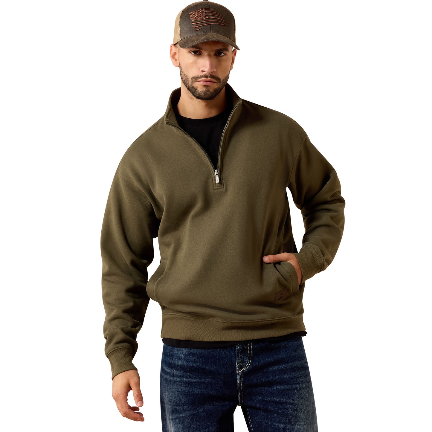 Ariat Men's Grape Leaf Core 1/4 Zip Sweatshirt 10079612