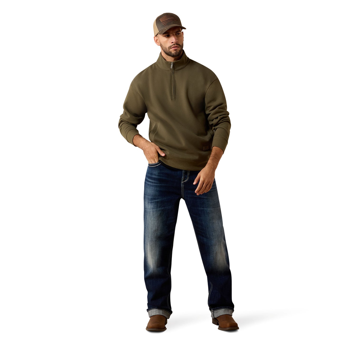 Ariat Men's Grape Leaf Core 1/4 Zip Sweatshirt 10079612