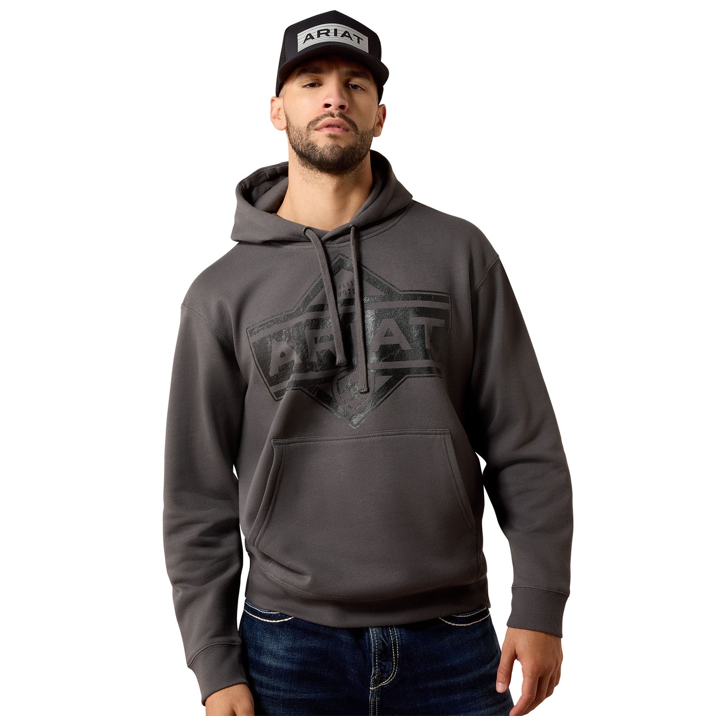 Ariat Men's Leather Diamond Dark Shadow Hoodie 10079648