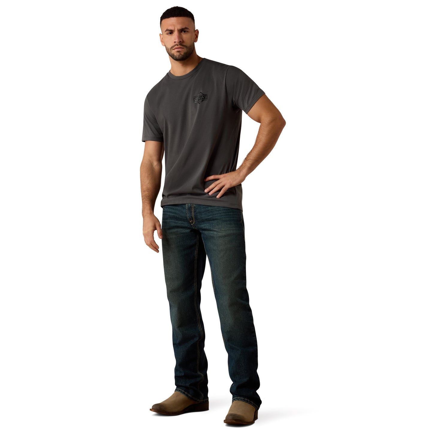 Ariat Men's Leather Diamond Dark Shadow T-Shirt 10079649