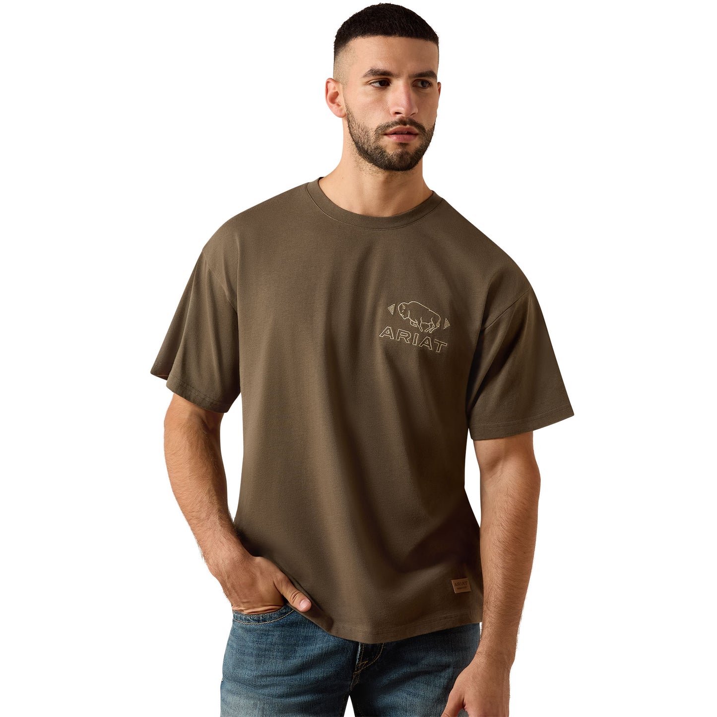 Ariat Men's Buffalo Bandana Crocodile ToughStock Boxy T-Shirt 10079656