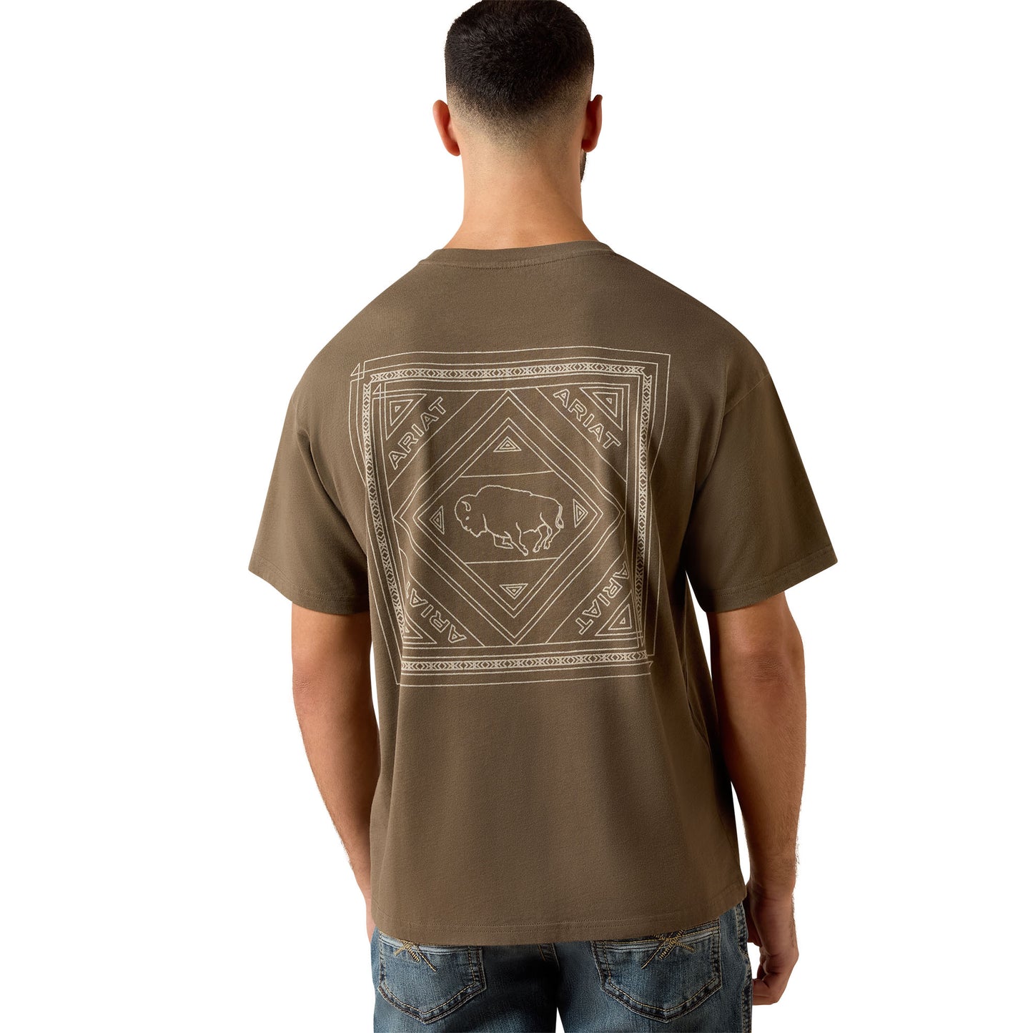 Ariat Men's Buffalo Bandana Crocodile ToughStock Boxy T-Shirt 10079656