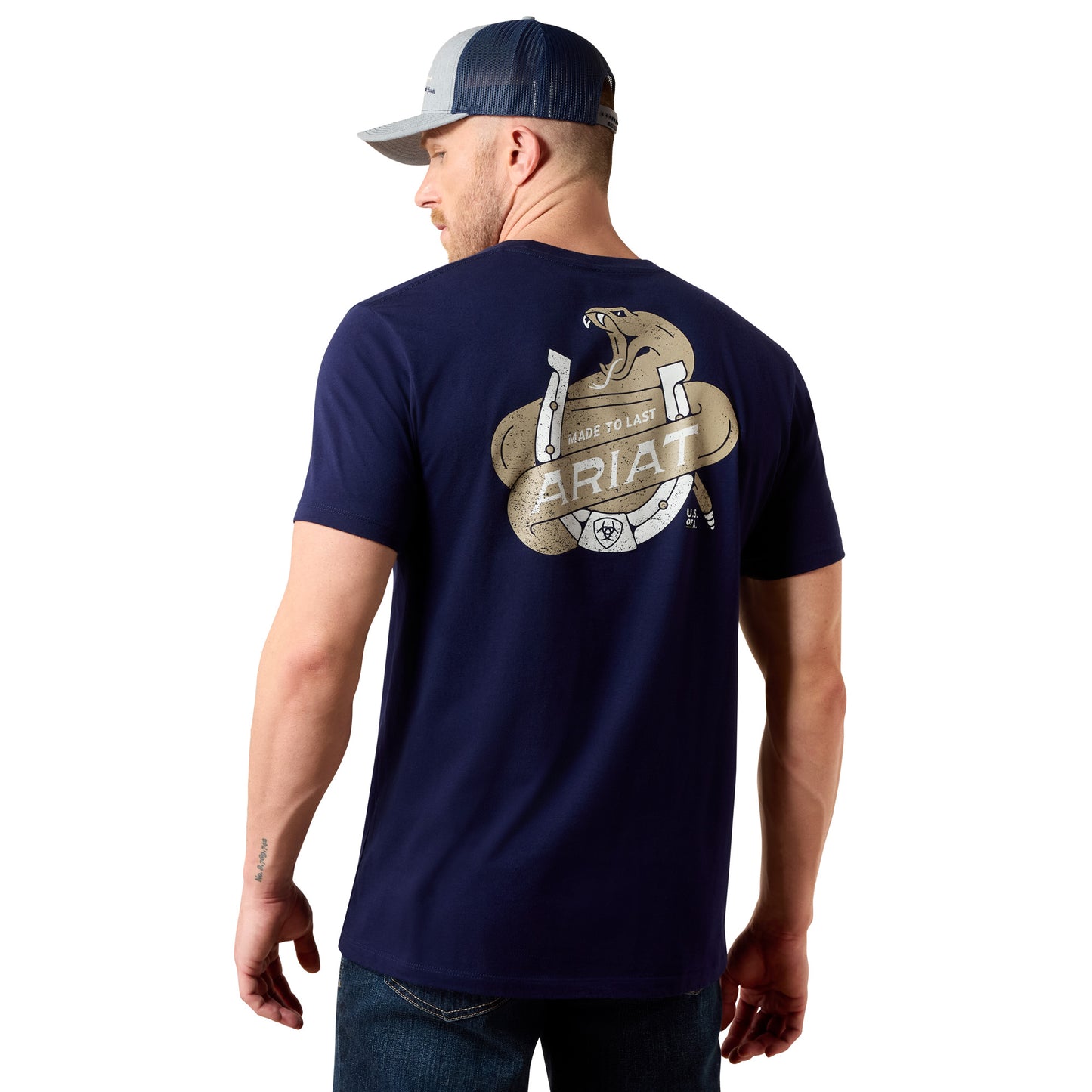 Ariat Men's Snake Bite Classic Blue Graphic T-Shirt 10079664
