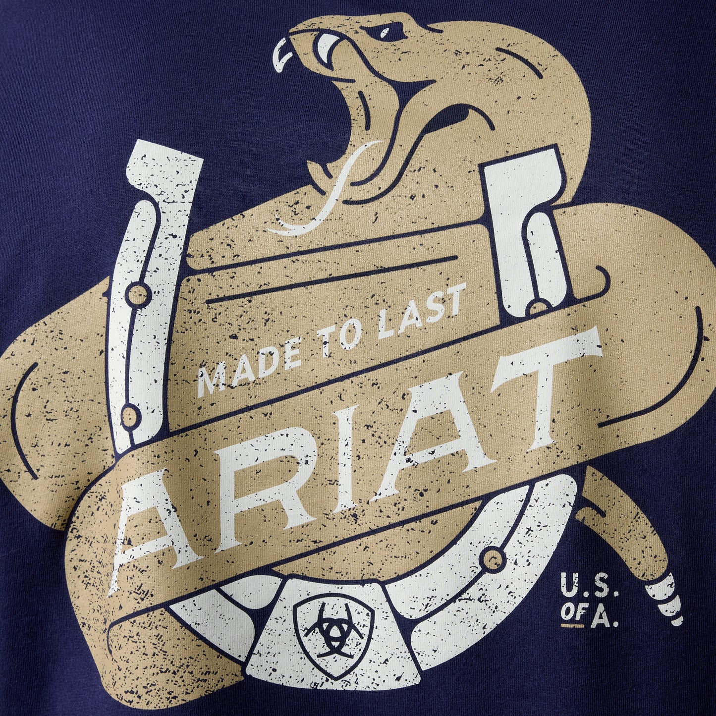 Ariat Men's Snake Bite Classic Blue Graphic T-Shirt 10079664