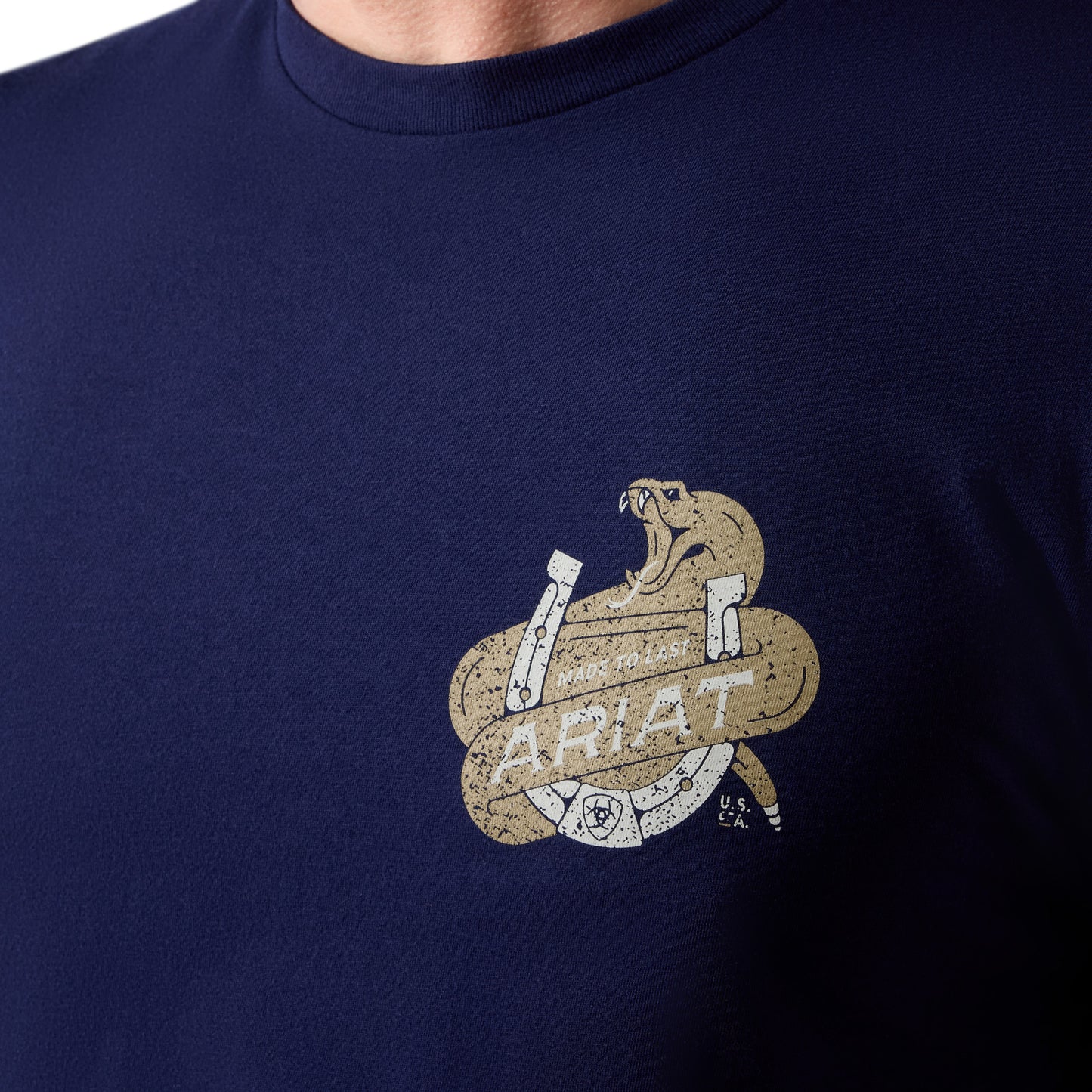 Ariat Men's Snake Bite Classic Blue Graphic T-Shirt 10079664