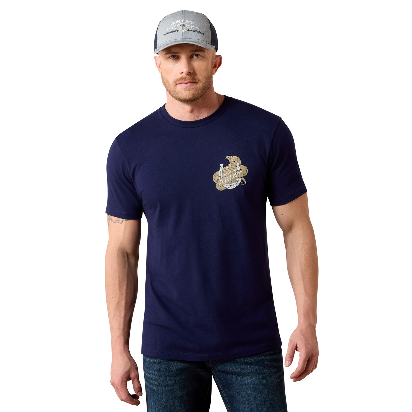 Ariat Men's Snake Bite Classic Blue Graphic T-Shirt 10079664