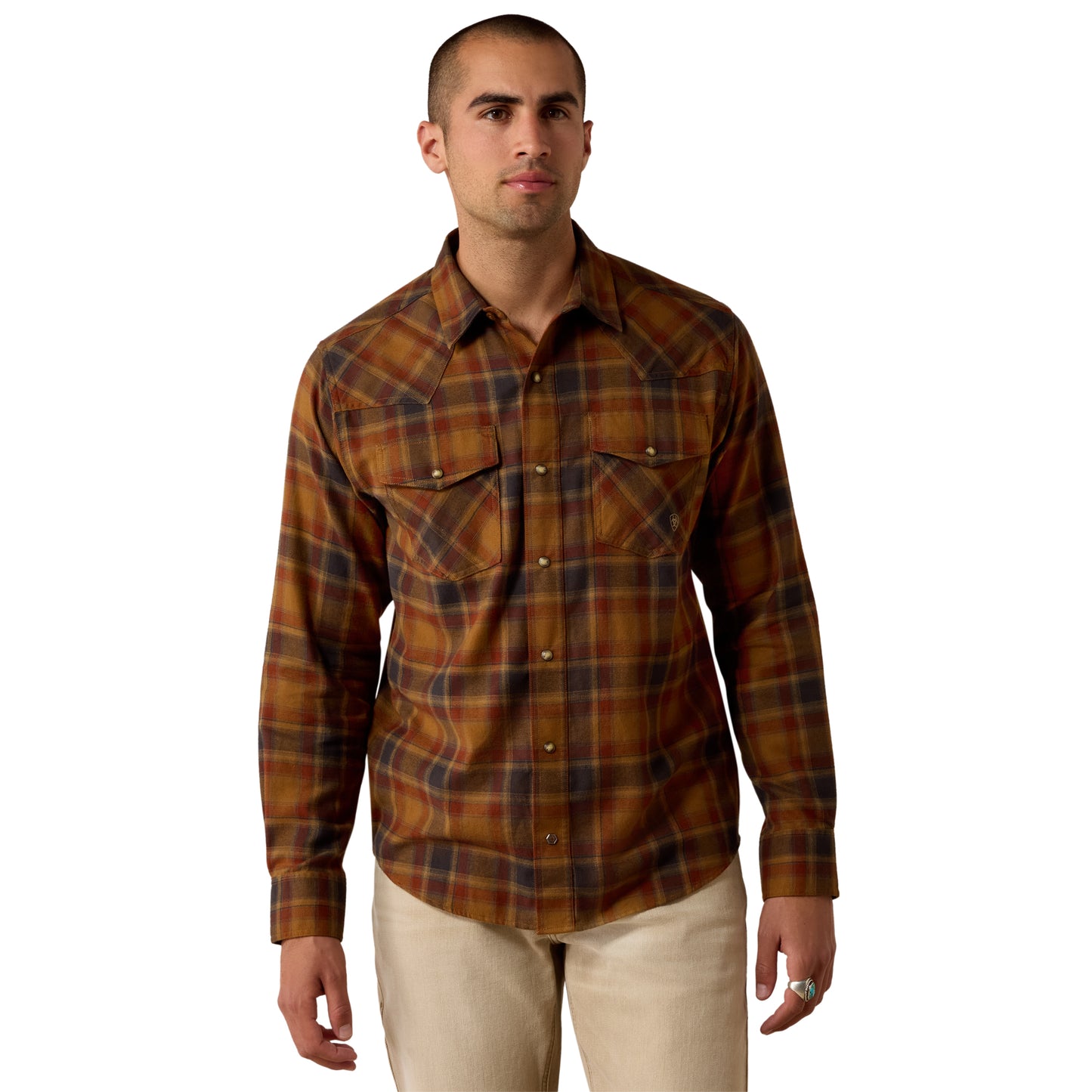 Ariat Men's Retro Hynes Rubber Plaid Button Down Shirt 10079703