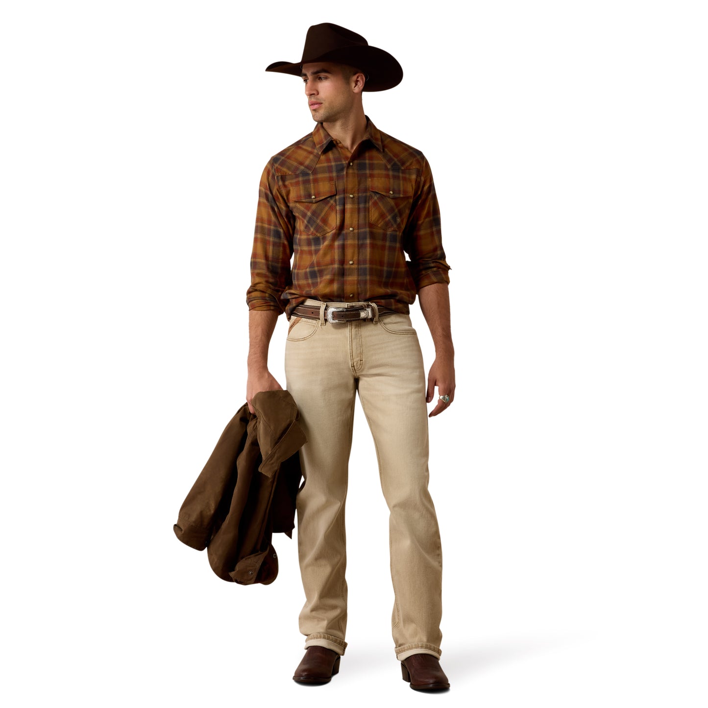 Ariat Men's Retro Hynes Rubber Plaid Button Down Shirt 10079703