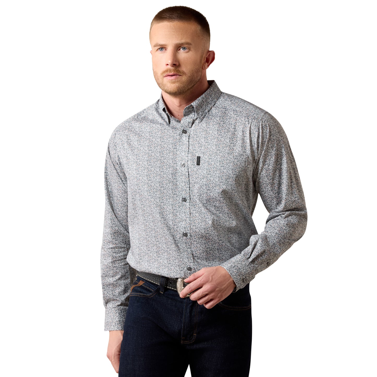 Ariat Men's Everything Quiet Shade Vine Print Classic Fit Shirt 10079707