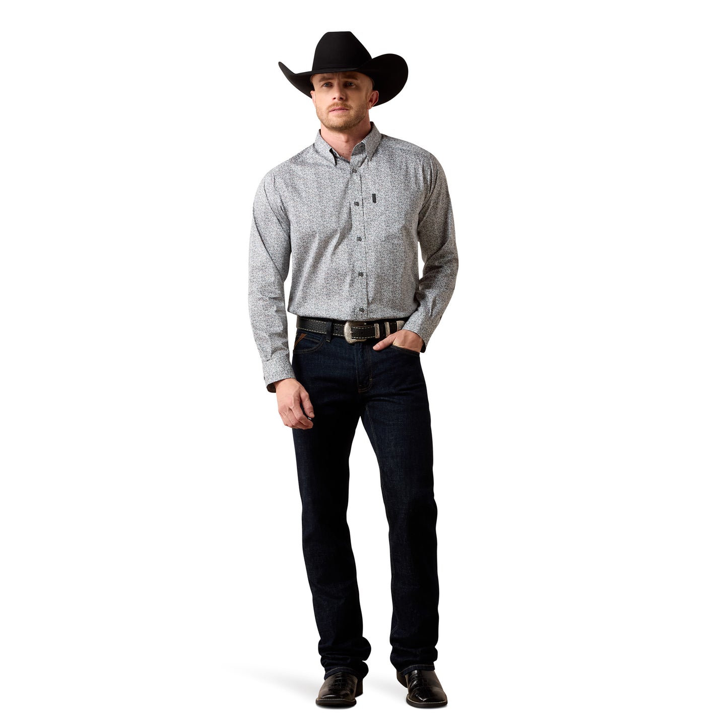 Ariat Men's Everything Quiet Shade Vine Print Classic Fit Shirt 10079707