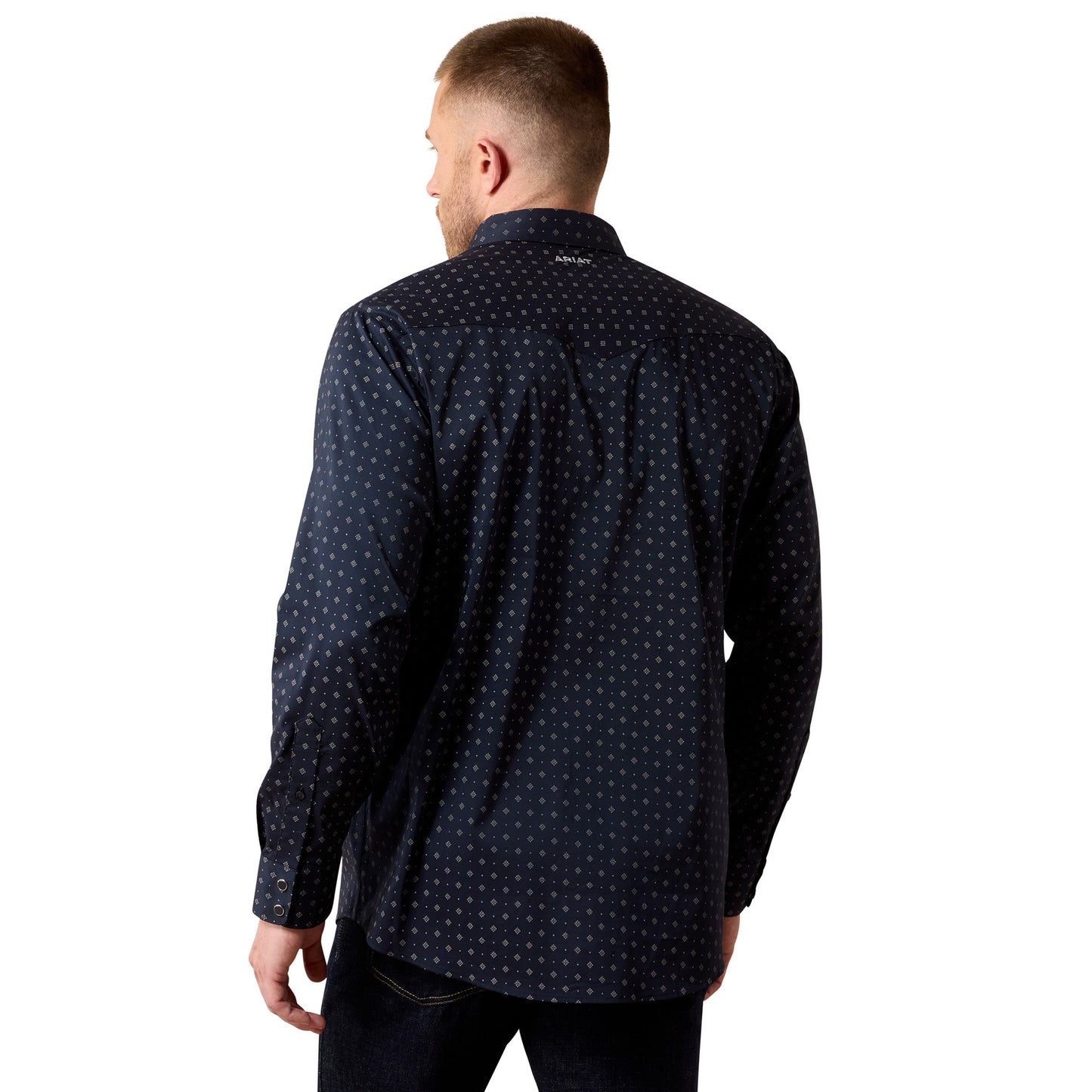 Ariat Men's Everything Night Sky Geo Print Classic Fit Snap Shirt 10079752