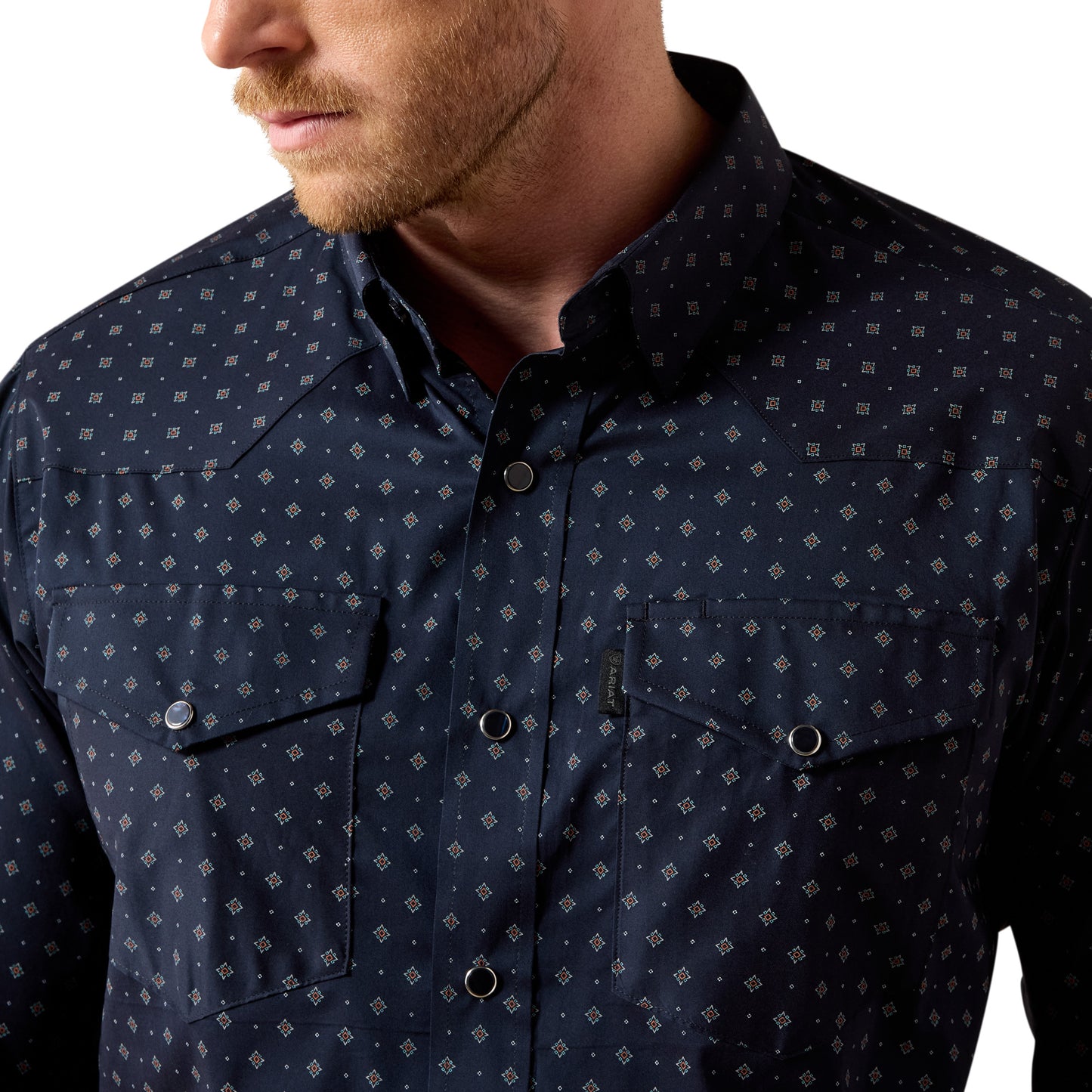 Ariat Men's Everything Night Sky Geo Print Classic Fit Snap Shirt 10079752
