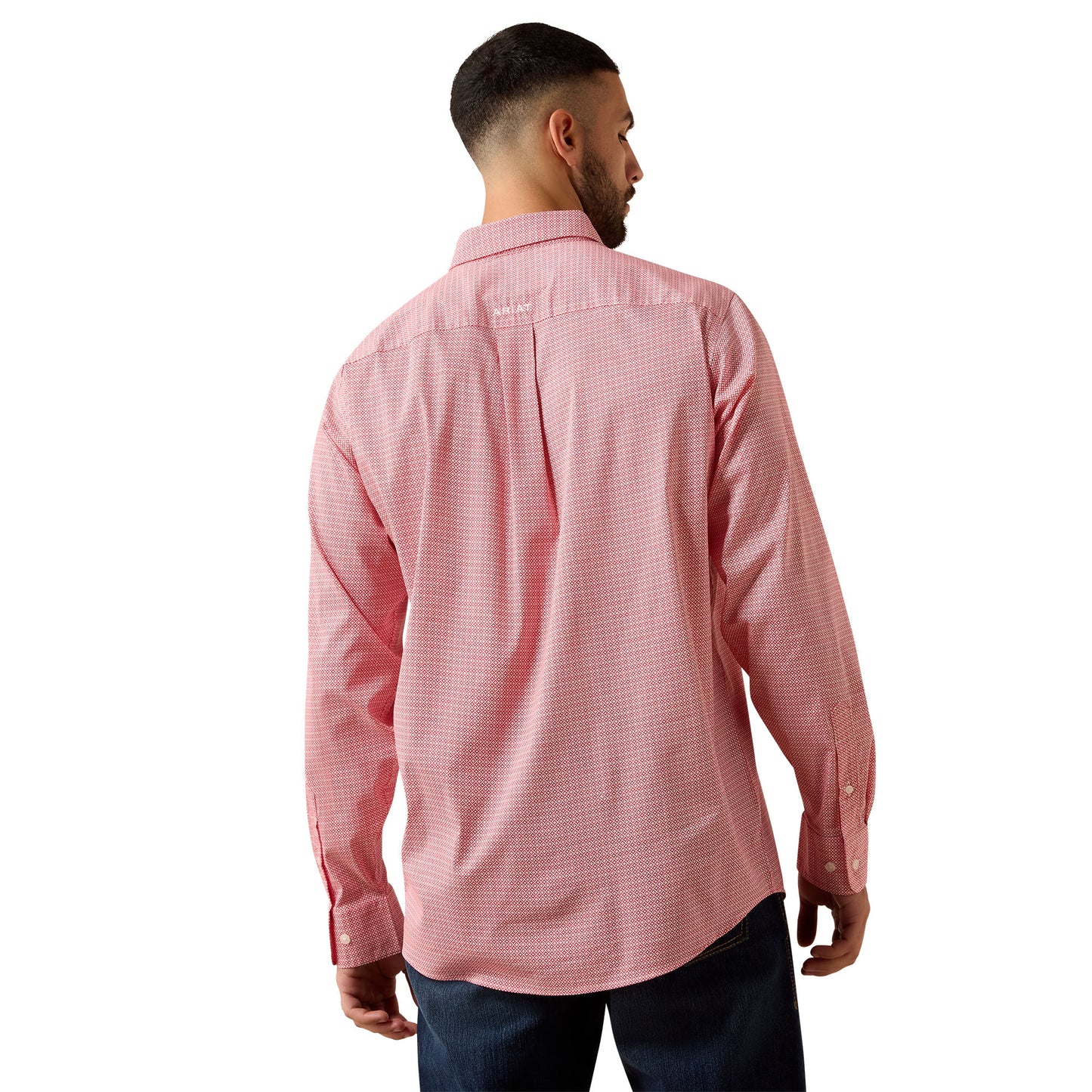 Ariat Men's Everything White Scarlet Geo Print Classic Fit Shirt 10079768