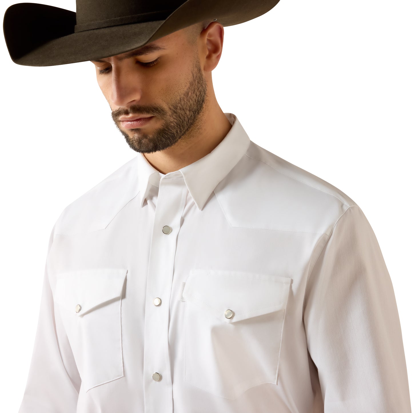 Ariat Men's Everything White Classic Fit Snap Shirt 10079771