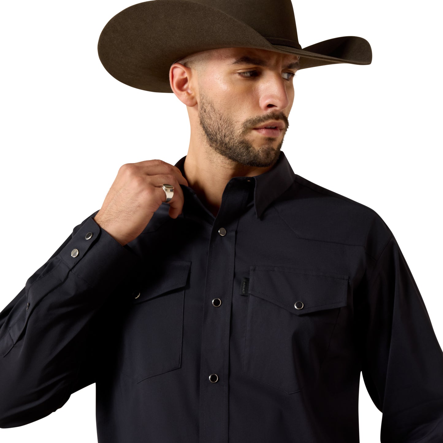 Ariat Men's Everything Black Classic Fit Snap Shirt 10079802