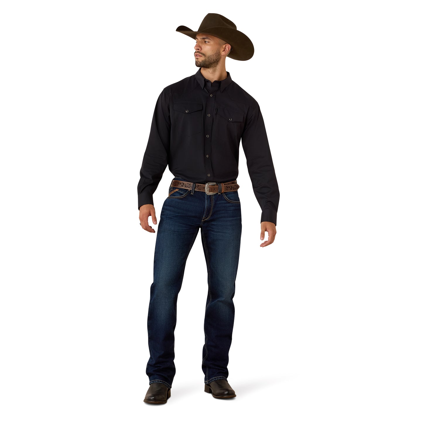 Ariat Men's Everything Black Classic Fit Snap Shirt 10079802