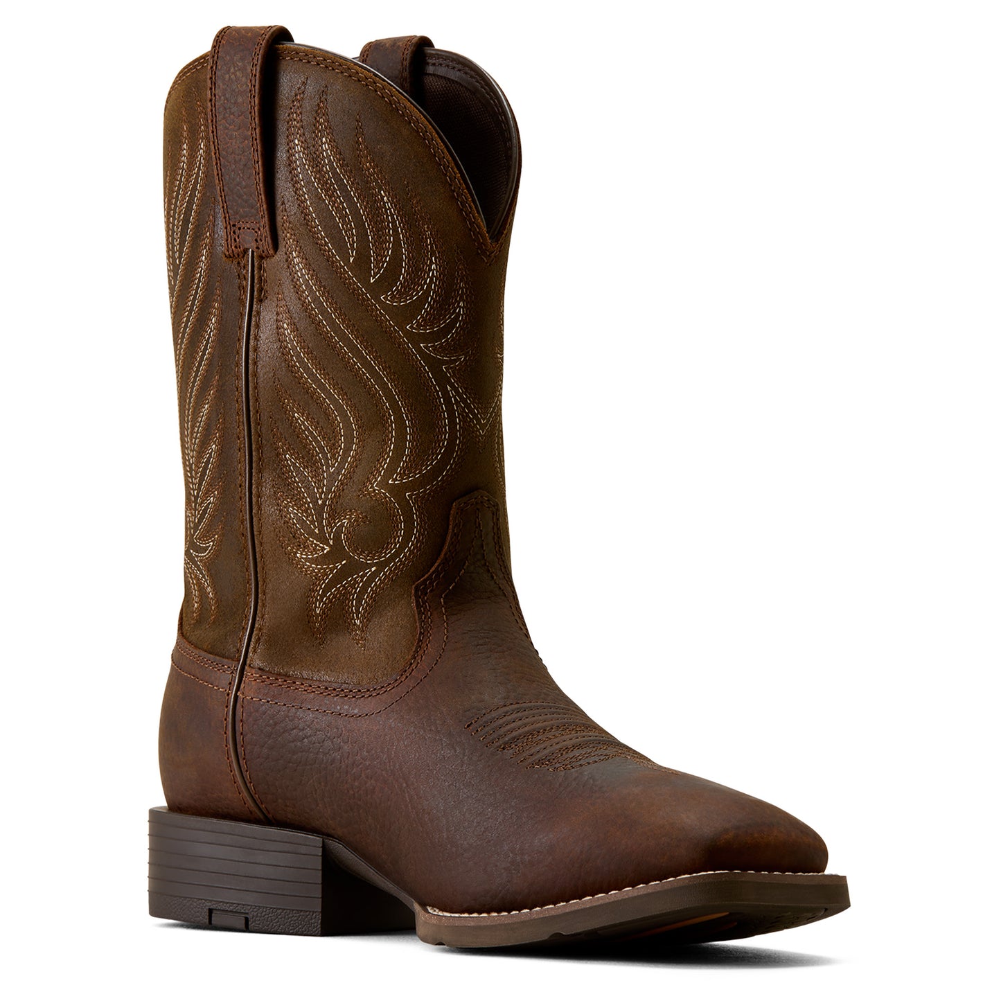 Ariat Men's Sport Riggs Waterproof Copper Kettle Wide Square Toe Western Boot 10080269